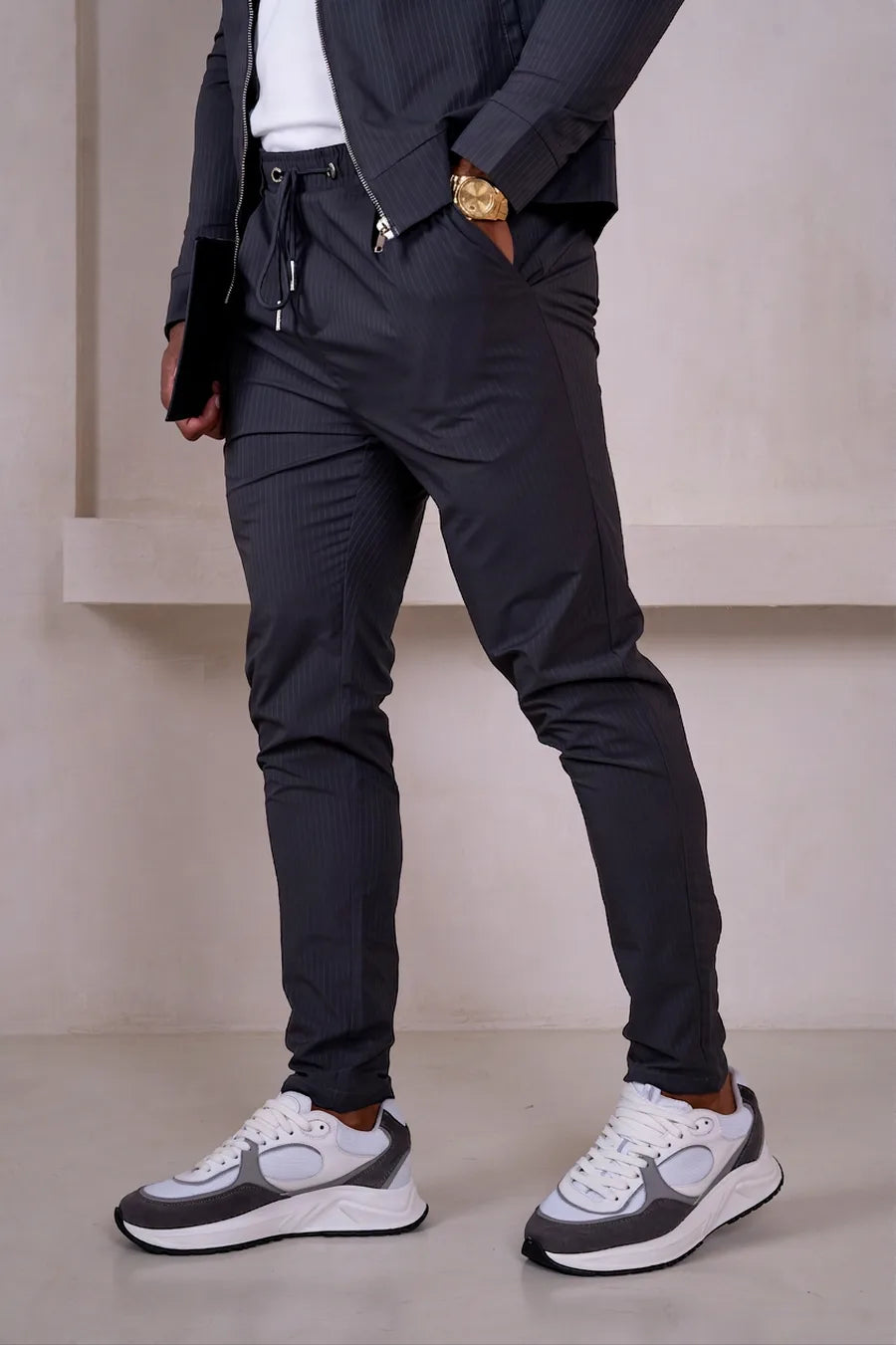 Pantalones de Raya Diplomática - Carbón