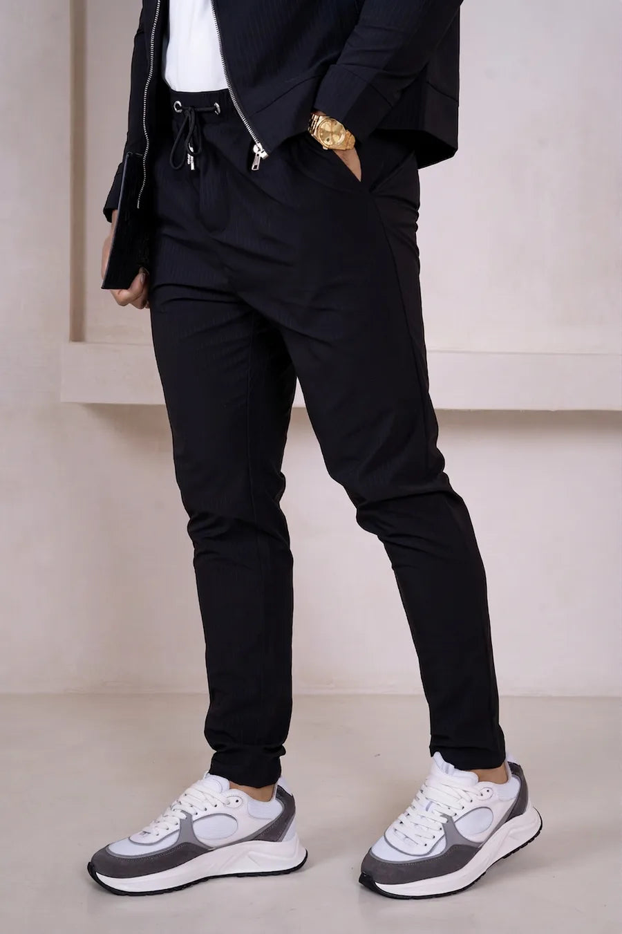 Pantalones de Raya Diplomática - Negro