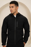 Chaqueta Cortavientos Brushed Tech - Negro