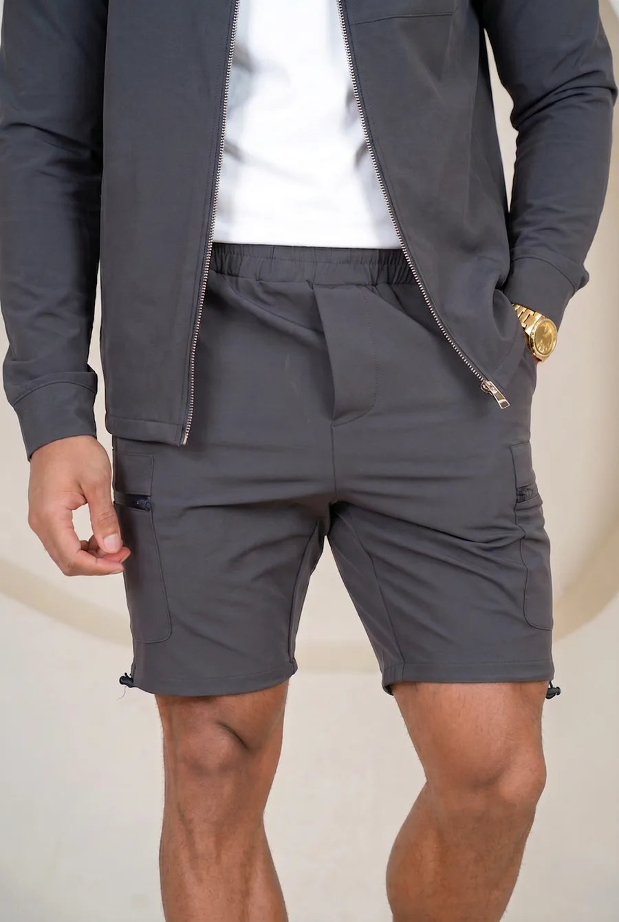 Pantalones Cortos Cargo Premium Detail V2 - Carbón