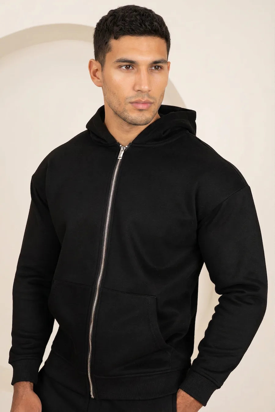 Premium Luxe Zip Up Hoody - Negro