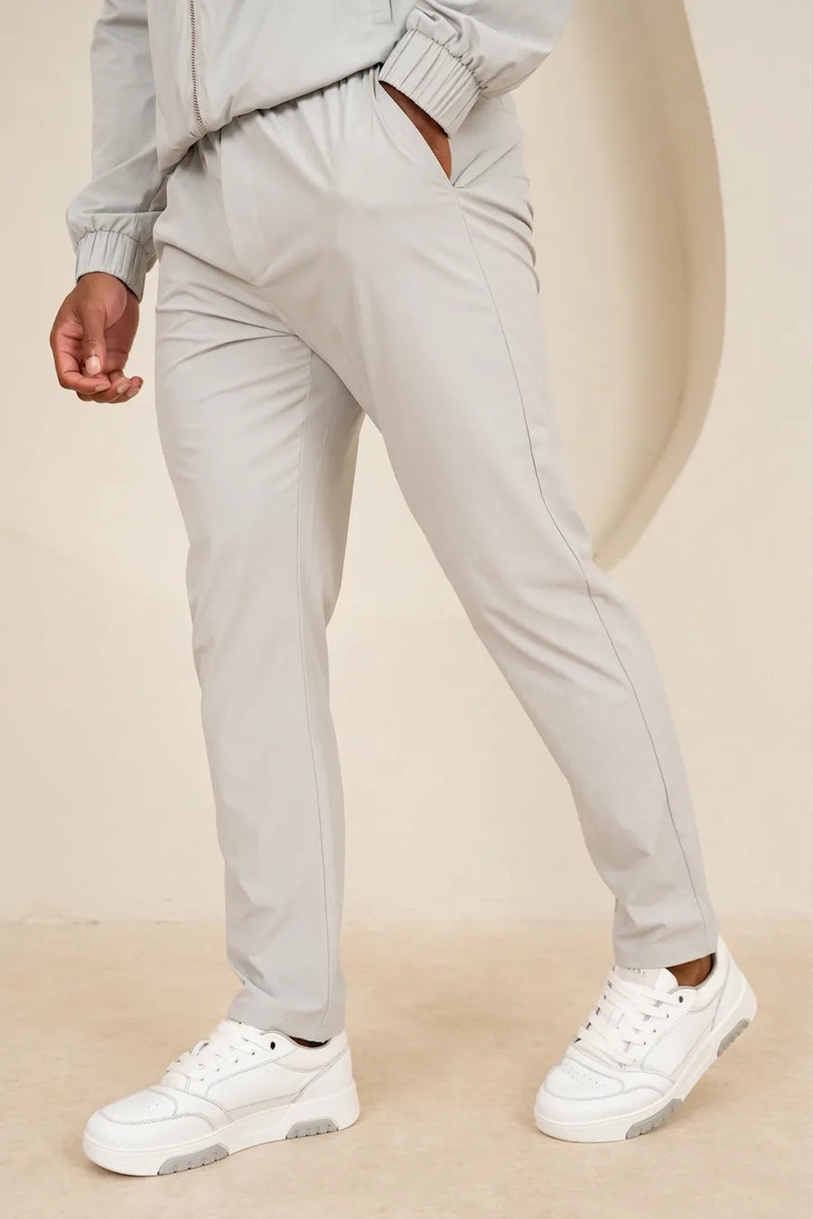 Pantalón Técnico con Forro en Contraste - Gris