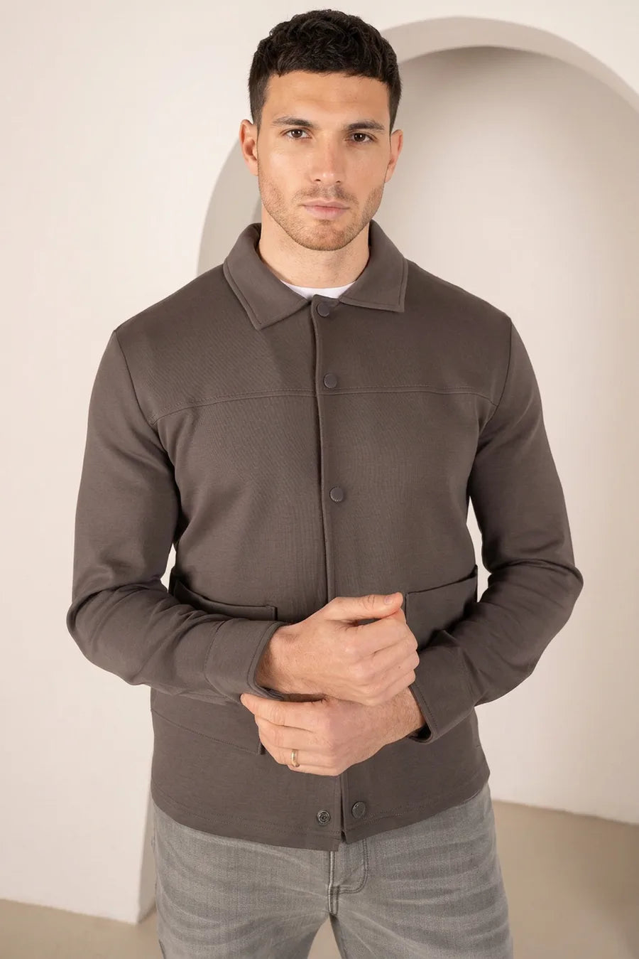Sobrecamisa Interlock - Carbón