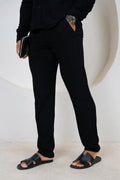 Pantalón de Lino Estilo Resort - Negro