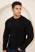 Sudadera de Cuello Redondo Soufflé - Negro