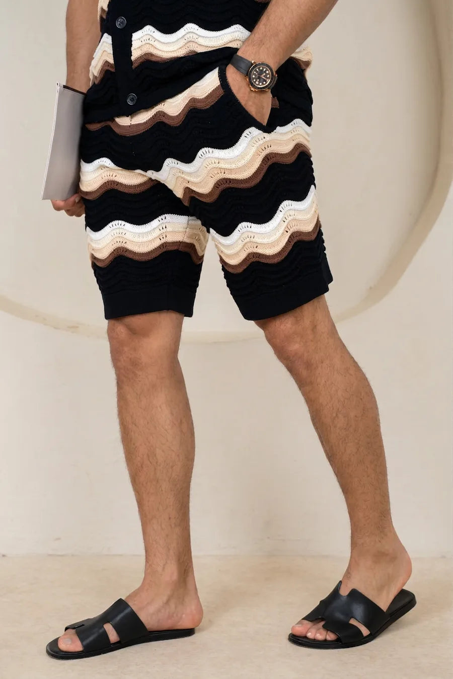 Pantalón Corto de Punto Capri Wave - Negro