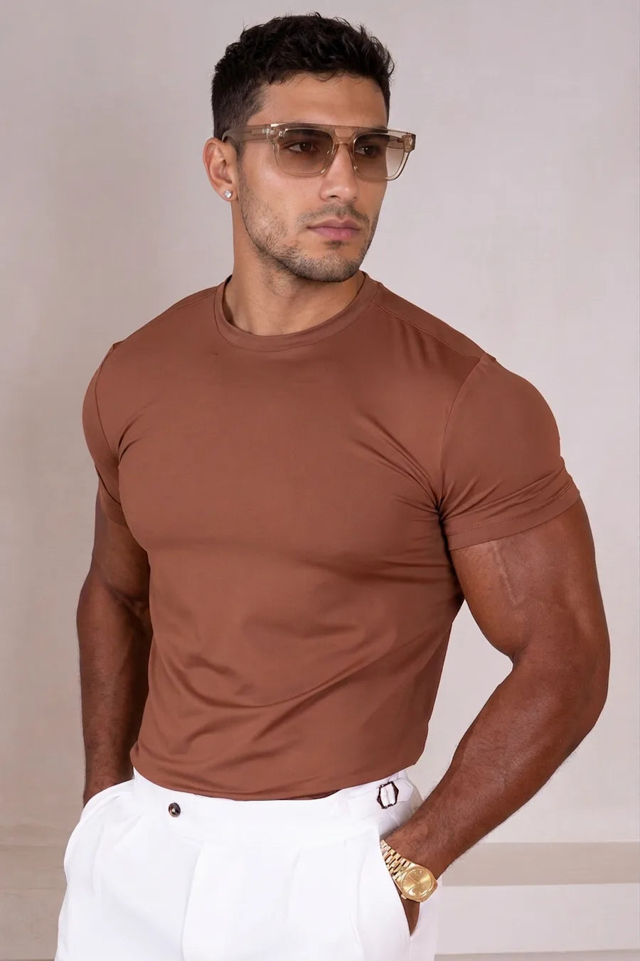 Camiseta Mercerised Luxe - Moka