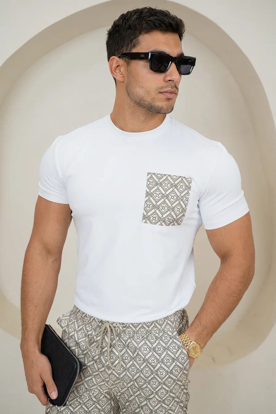 Camiseta con bolsillo Aztec Scuba - Blanco