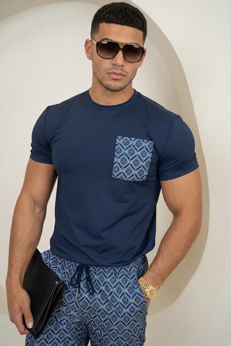 Camiseta con bolsillo Aztec Scuba - Azul marino