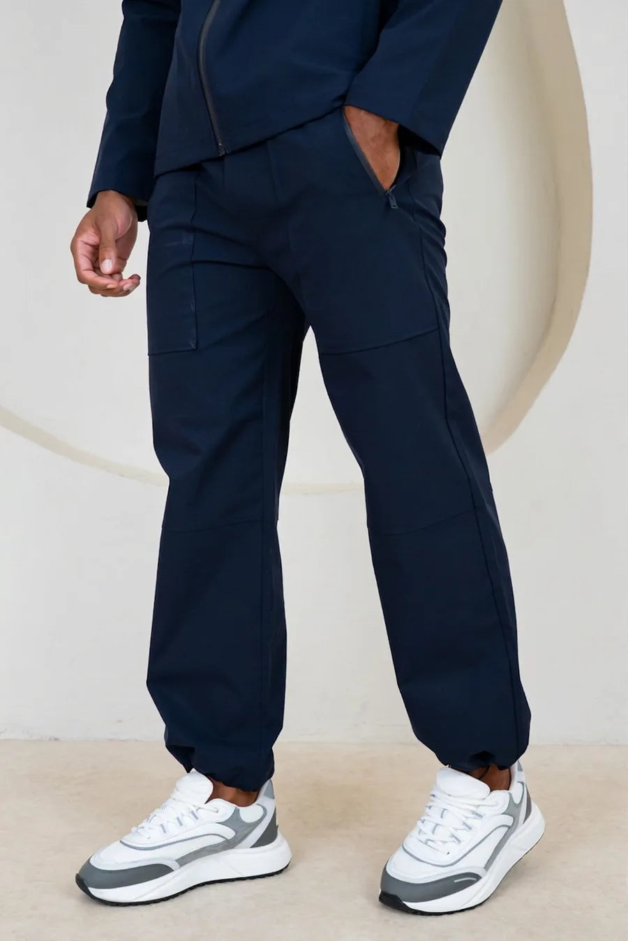 Pantalón Cargo Técnico Cepillado Pinnacle - Azul Marino