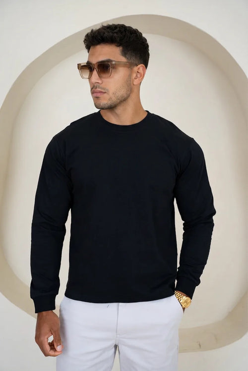 Camiseta de Manga Larga Premium - Negro