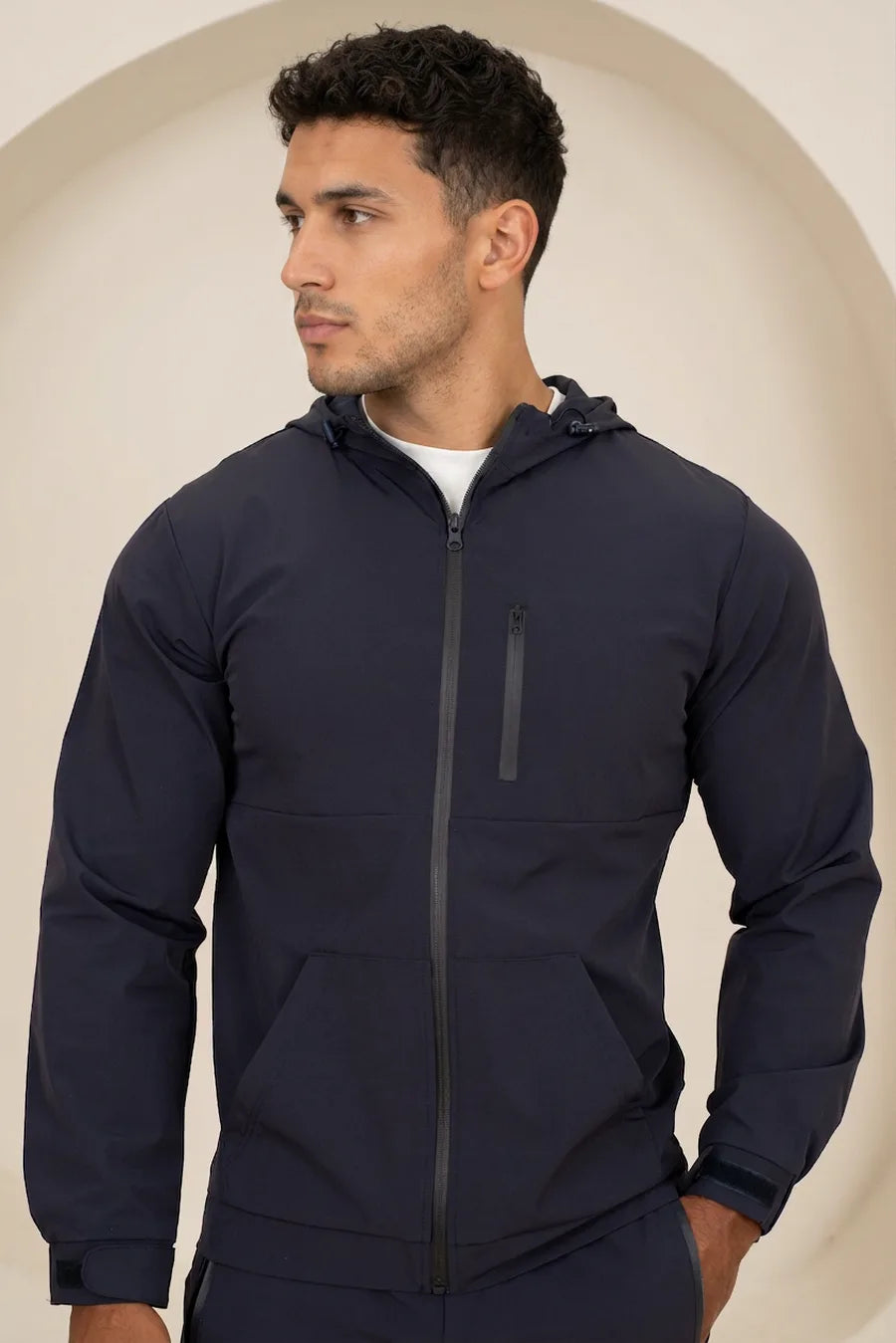 Chaqueta Cortavientos Brushed Tech - Azul Marino