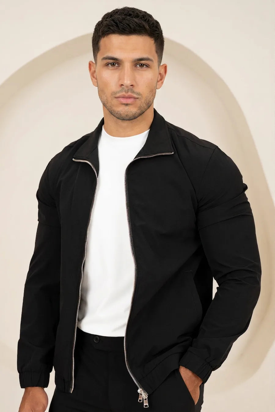 Chaqueta Técnica con Cremallera Motion - Negro