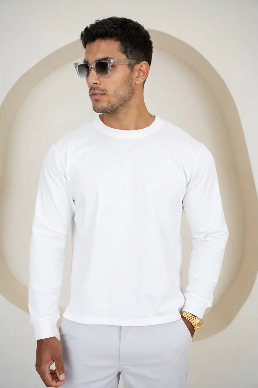 Camiseta de Manga Larga Premium - Blanco
