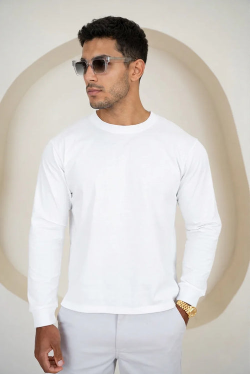 Camiseta de Manga Larga Premium - Blanco