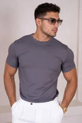 Camiseta Mercerised Luxe - Carbón