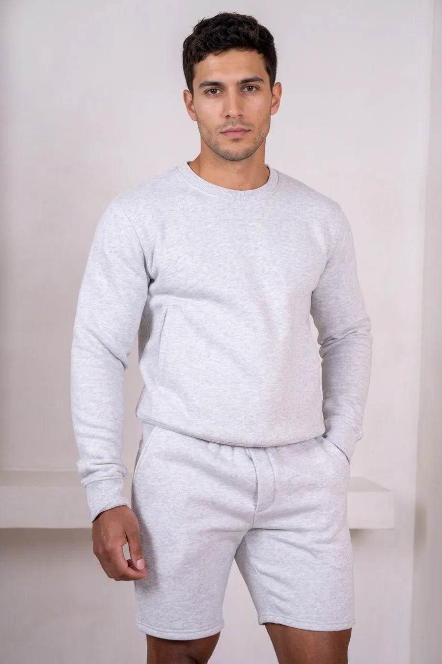 Pantalones Cortos Core - Gris Jaspeado