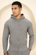 Sudadera con cremallera Scuba Marl - Gris jaspeado
