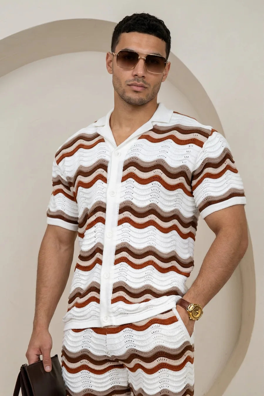 Camisa de Punto Capri Wave Resort - Blanca