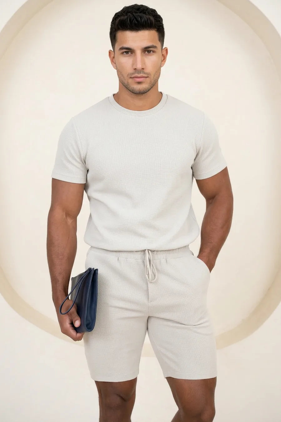 Waffle Knit Shorts - Gris