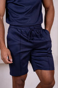 Pantalones cortos Premium Scuba Pintuck – Azul marino