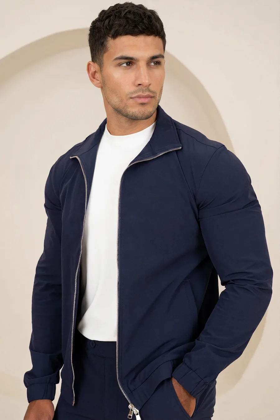 Chaqueta Técnica Motion con Cremallera - Azul Marino