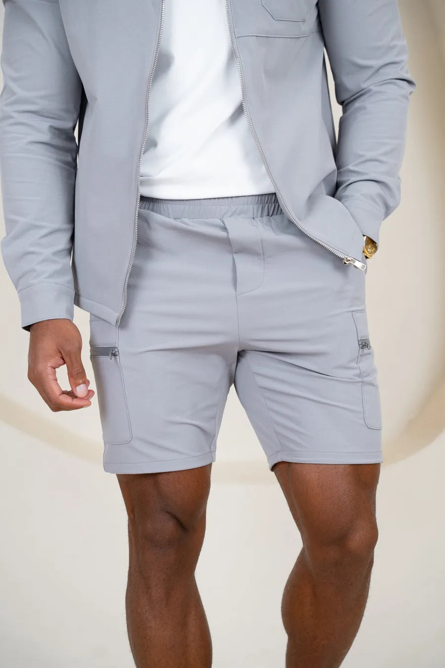 Pantalones Cortos Cargo Premium Detail V2 - Gris