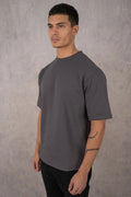Camiseta extragrande Boxy Fit - Carbón